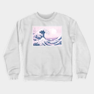 The Great Wave off Kanagawa Japanese Vaporwave Crewneck Sweatshirt